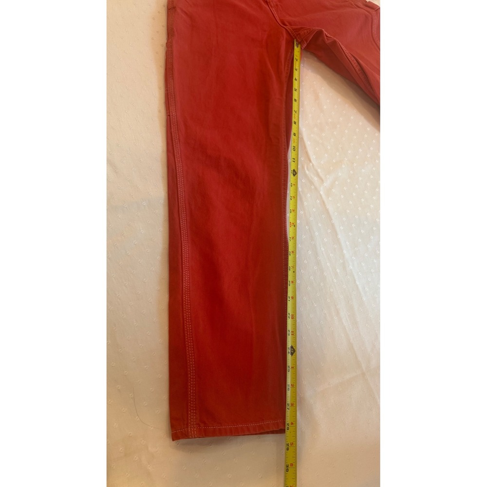 BDG Urban Outfitters Red High Waisted Carpenter Pants Size 25 Utility Denim - Picture 6 of 9